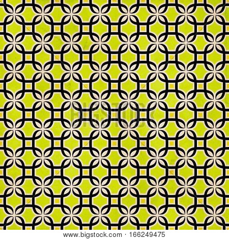 Vintage Retro Circles and Ovals Pattern Background