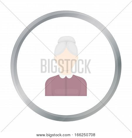 Grandmother icon cartoon. Single avatar, peaople icon from the big avatar cartoon. - stock vector