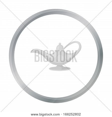 Oil lamp icon in cartoon style isolated on white background. Arab Emirates symbol vector illustration. - stock vector