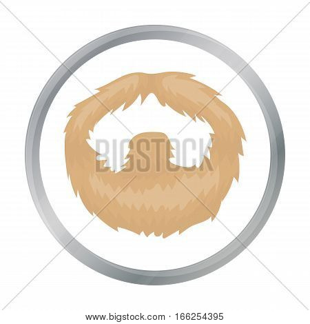 Man s beard icon in cartoon style isolated on white background. Beard symbol vector illustration. - stock vector