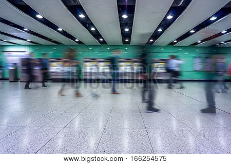 people walking in a busy airport in ShenzhenChina.