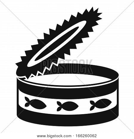 Canned food for cat icon. Simple illustration of canned food for cat vector icon for web design