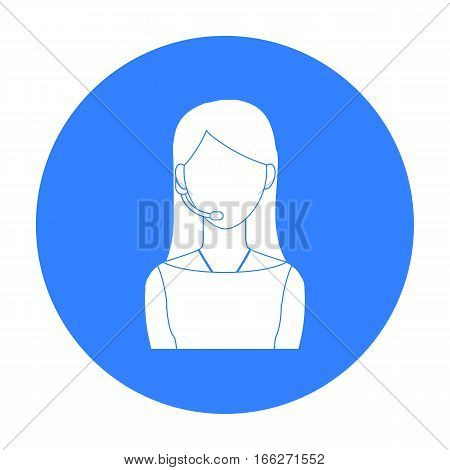 Toastmaster icon in blue style isolated on white background. Event service symbol vector illustration.