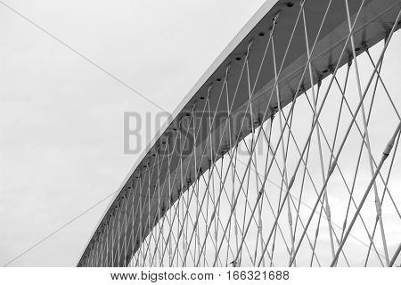 Modern Architecture Detail. Abstract Architecture Background, Black And White