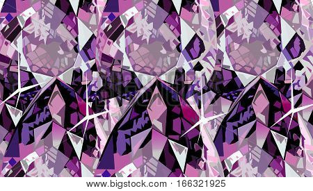 Brilliant diamond pink geometric texture structure vector  background.