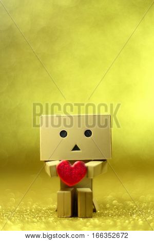 Danbo is a very cute toy and its here for Valentine's day.