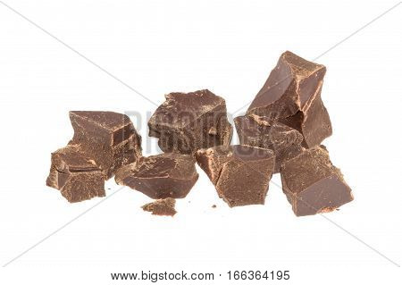Chocolate Isolated On White. Without Shadow