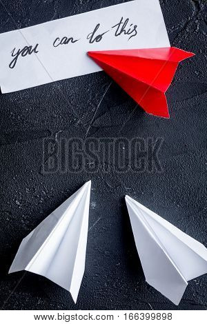 choice concept paper boats on white background top view.