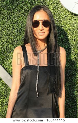 NEW YORK - AUGUST 29, 2016: American fashion designer Vera Wang at the red carpet before US Open 2016 opening night ceremony at USTA Billie Jean King National Tennis Center in New York