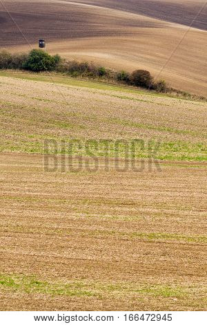 Moravian Fields. The landscape around Kyjov called the Moravian Tuscany Czechia Europe.