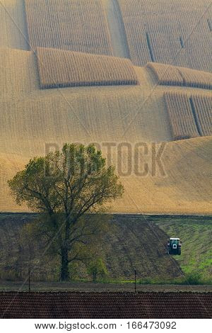 Moravian Fields. The landscape around Kyjov called the Moravian Tuscany Czechia Europe.