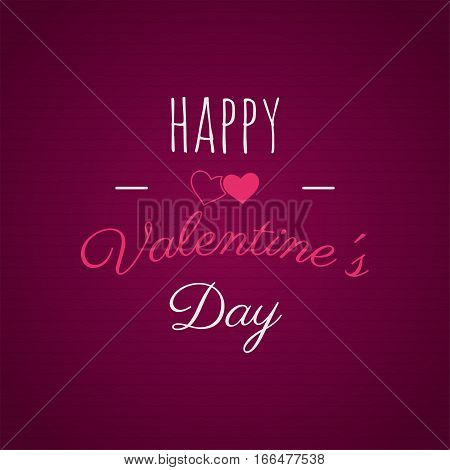 Happy Valentines day lettering. Vector photo overlay, hand drawn lettering , inspirational text. Valentine day label. Custom quote on pink background. Best for gift card, brochure. Stock vector.