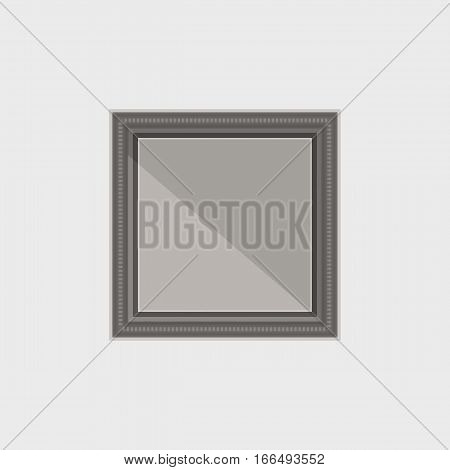 Created simple dark frame with mirror reflection stock vector