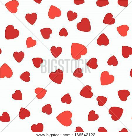 Set of 5 seamless pattern with hearts. Valentines Day background