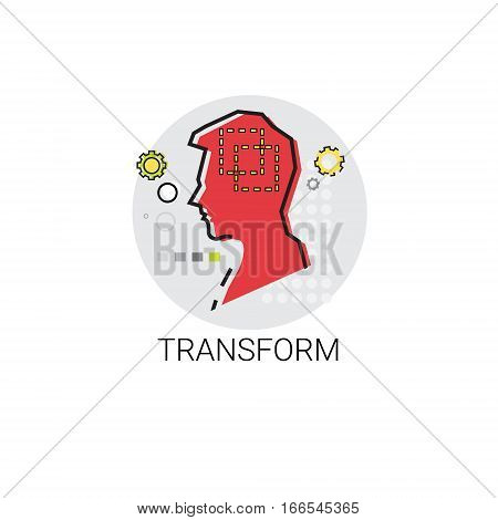 Transfrom Perception Human Profile Icon Vector Illustration