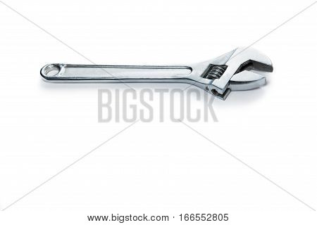 Adjustable wrench for nuts isolated on white background