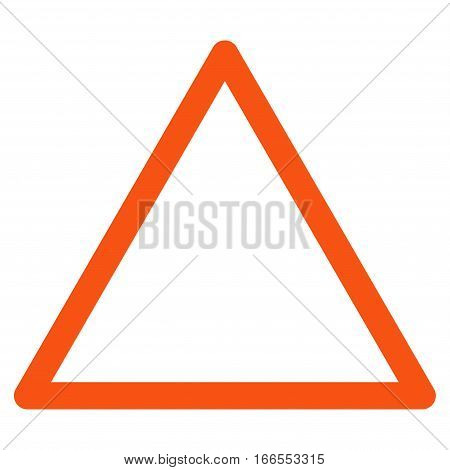Empty Warning Trinagle vector icon. Style is flat graphic symbol.