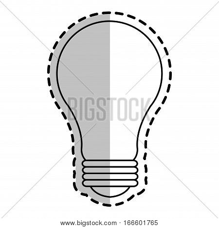 bulb light icon over white background. vector illustration