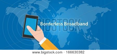 border-less broadband 5G connect eveywhere around the world vector