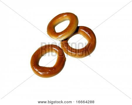 Petit tas de bagels dorés