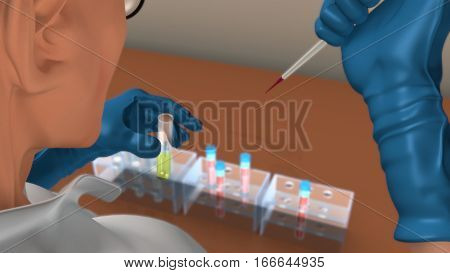 A blood test is a laboratory analysis performed on a blood sample that is usually extracted from a vein in the arm using a needle, or via fingerprick.