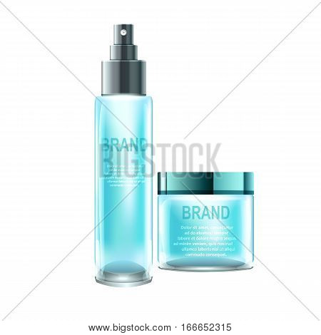 Realistic cosmetic tubes and bottles for yout projects
