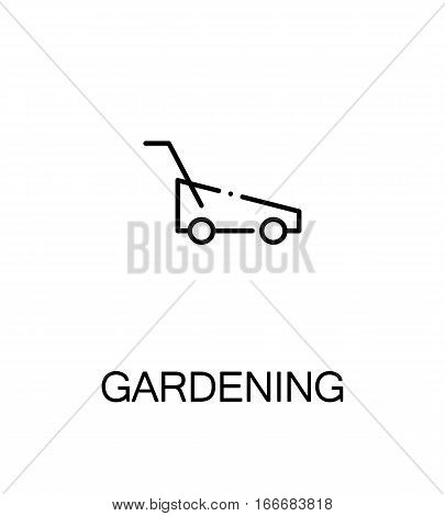 Gardening cloud icon. Single high quality outline symbol for web design or mobile app. Thin line sign for design logo. Black outline pictogram on white background