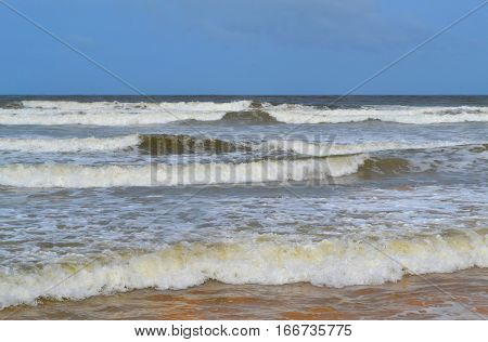 Indian ocean waves Sri Lanka Summer Beach