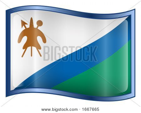 Lesotho Kennzeichnungssymbol. (with Clipping Path)