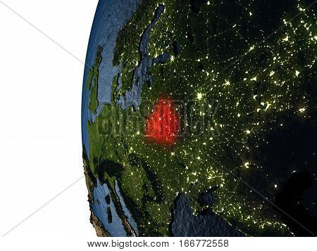 Sunset Over Belarus From Space