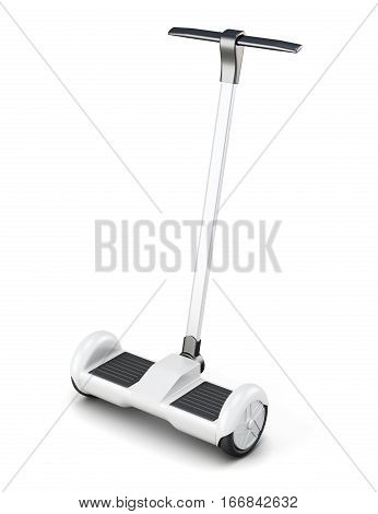 Gyroscooter With Handle Isolated On A White Background. 3D Rendering