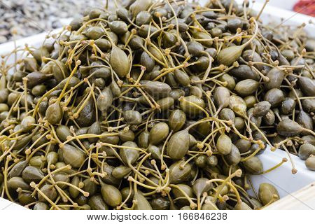 caper from Pantelleria (sicily) on the market