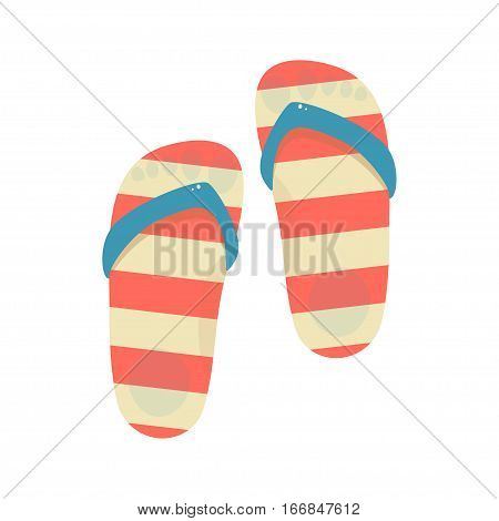 Flip-flops isolated on a white background. Vector illustration.