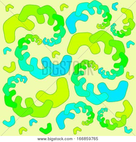 solar cheerful ultra-bright multi-colored abstract pattern square