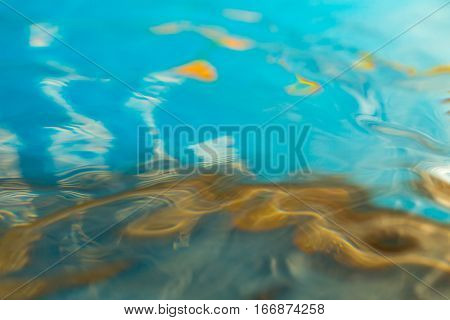 Abstract Macro Of Moving Waves On Luquid