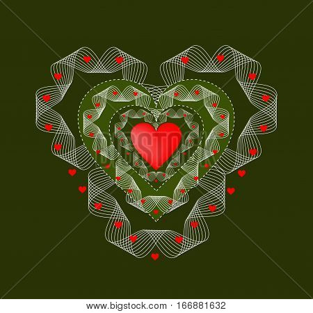 openwork white love heart on holiday For a present