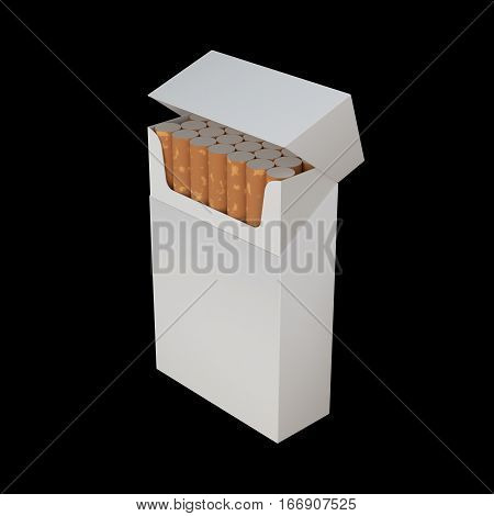 3D Illustration Of Cigarette Package
