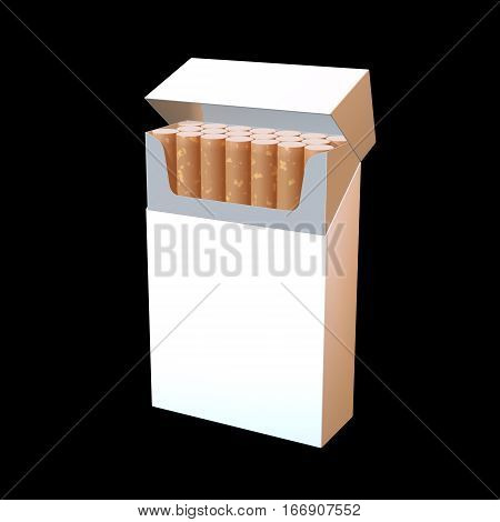 3D Illustration Of Cigarette Package