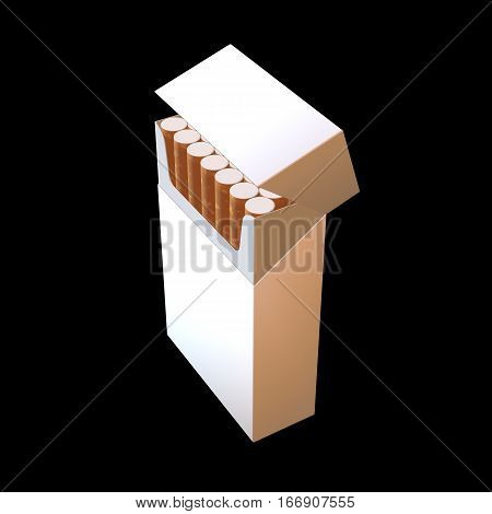 3D Illustration Of Cigarette Package