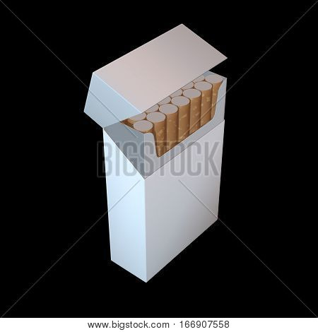 3D Illustration Of Cigarette Package