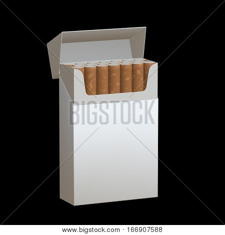 3D Illustration Of Cigarette Package