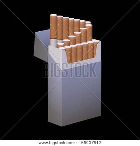3D Illustration Of Cigarette Package