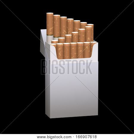 3D Illustration Of Cigarette Package