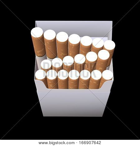 3D Illustration Of Cigarette Package