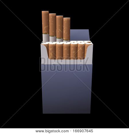 3D Illustration Of Cigarette Package
