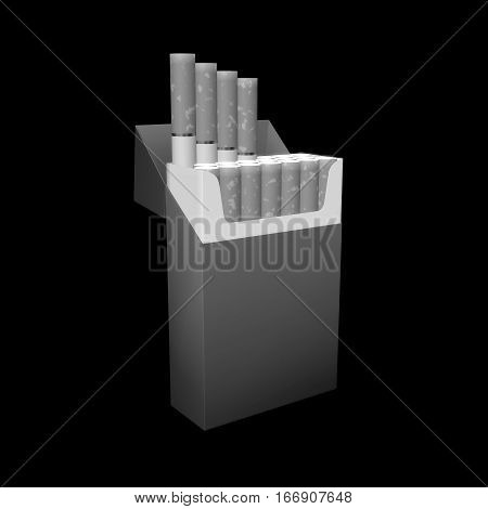 3D Illustration Of Cigarette Package