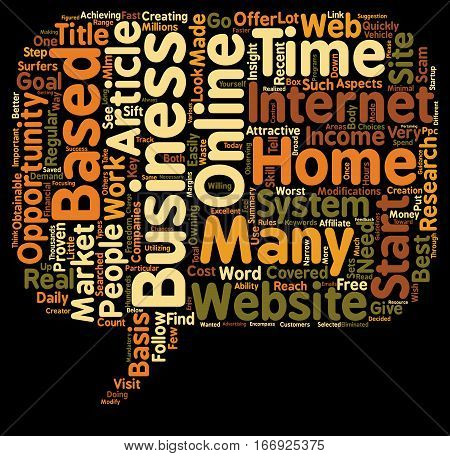 Income Opportunity Home Based Business text background wordcloud concept