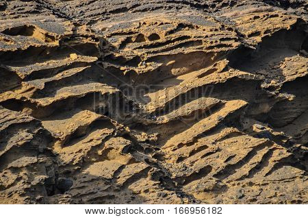 Volcanic Rock Basaltic Formation In Gran Canaria