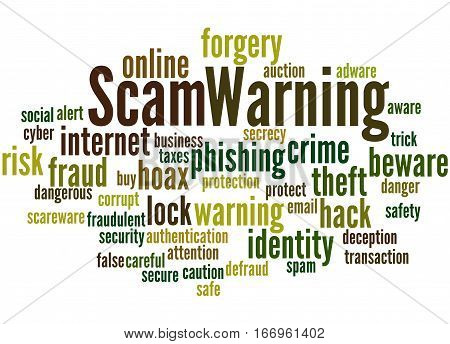 Scam Warning, Word Cloud Concept 3