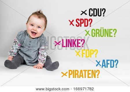 Baby With German Parties For German Federal Election 2017